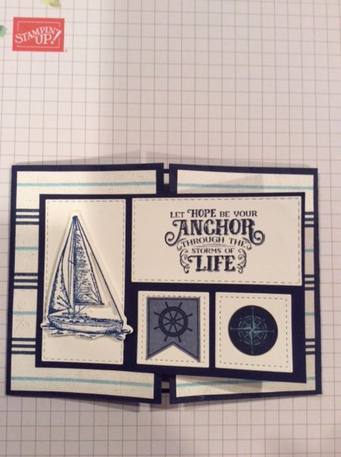 Stampin' UP! Distinctive Stamping "Sailing Home" Come Sail Away Designer Series Paper